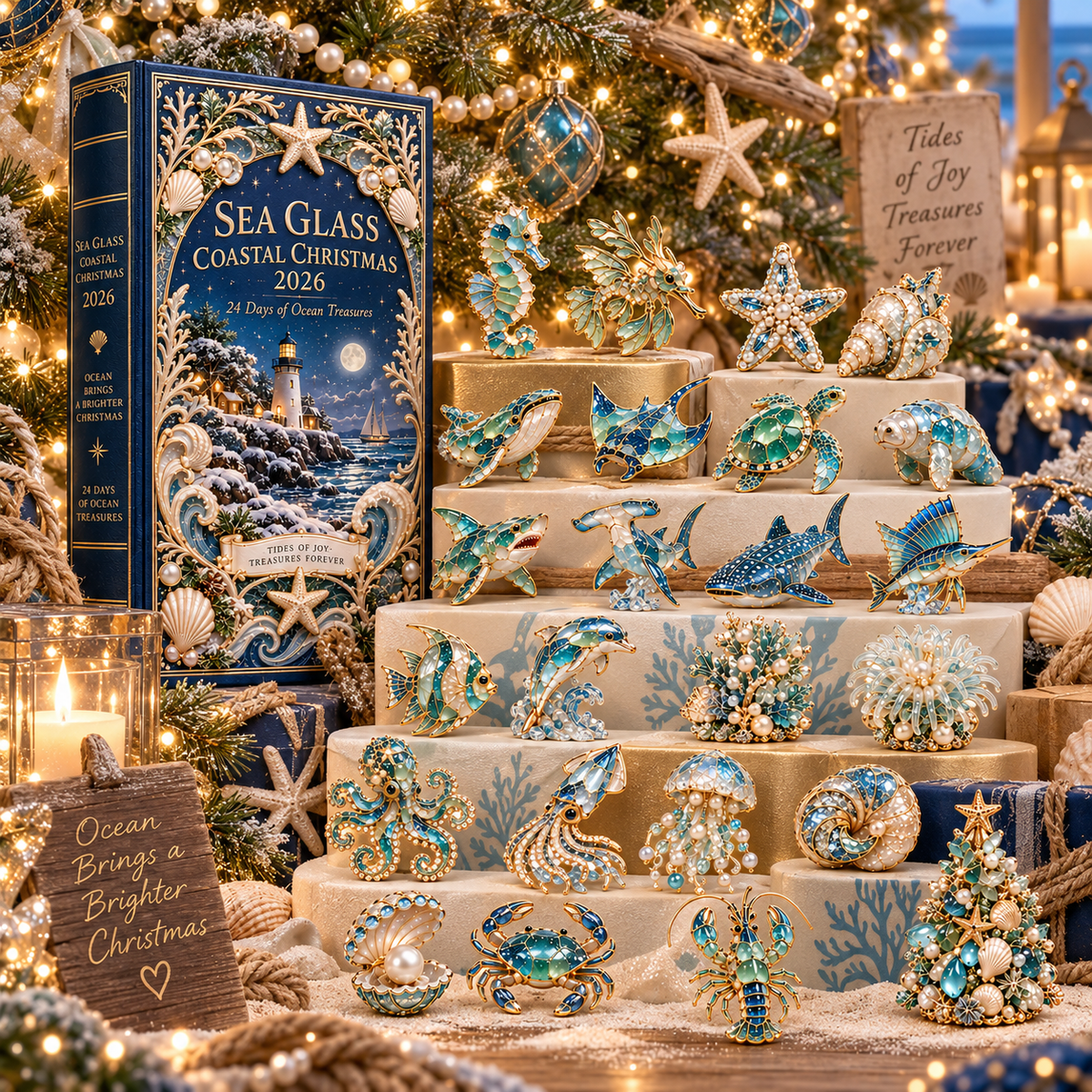 24 Days of Ocean Treasures — Sea Glass Coastal Christmas Advent Calendar 2026