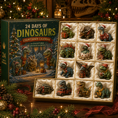 24 Days of Dinosaurs Christmas Countdown Calendar – 24 Unique Collectible Dinosaur Figurines