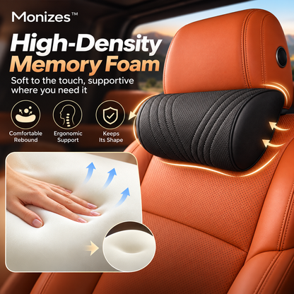 Monizes™ Ergonomisches Auto Nacken- und Lendenstützkissen aus Memory-Schaum