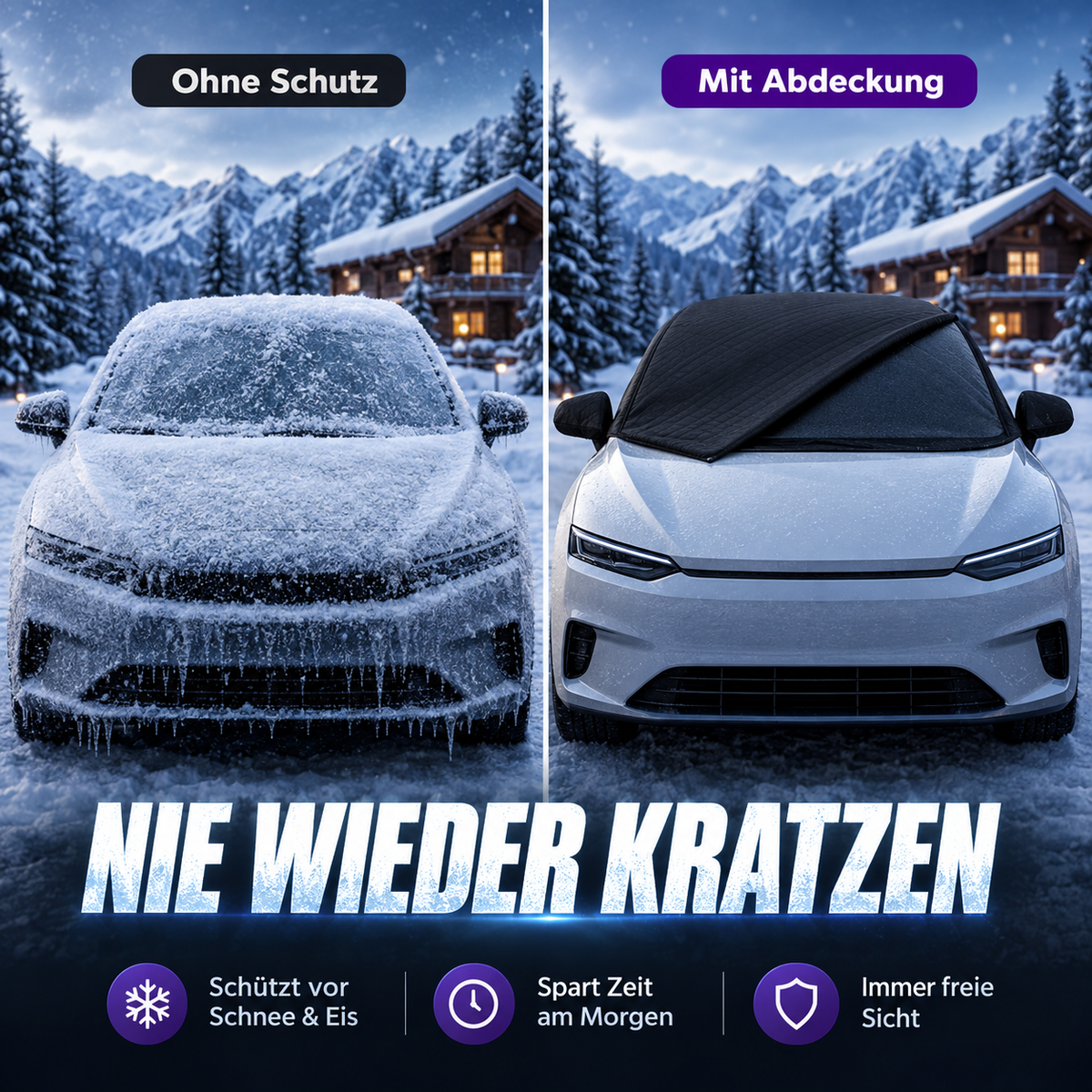 2026 Verbesserte magnetische Allwetter-Windschutzscheibenabdeckung gegen Schnee