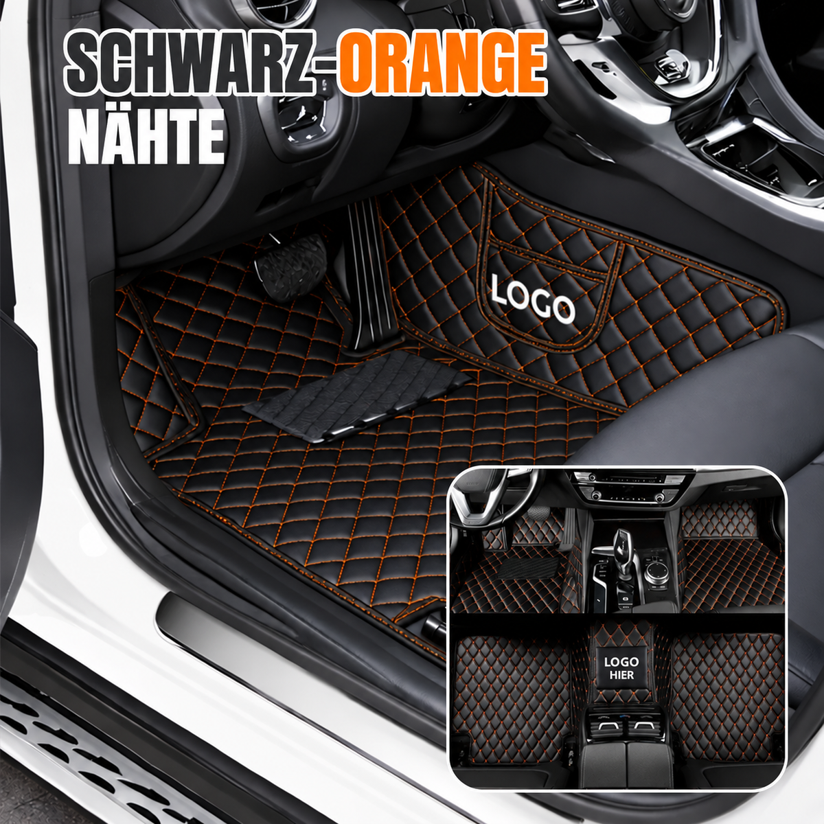 Elvie 2026 Premium 5-lagige maßgefertigte Leder-Fußmatten für Autos