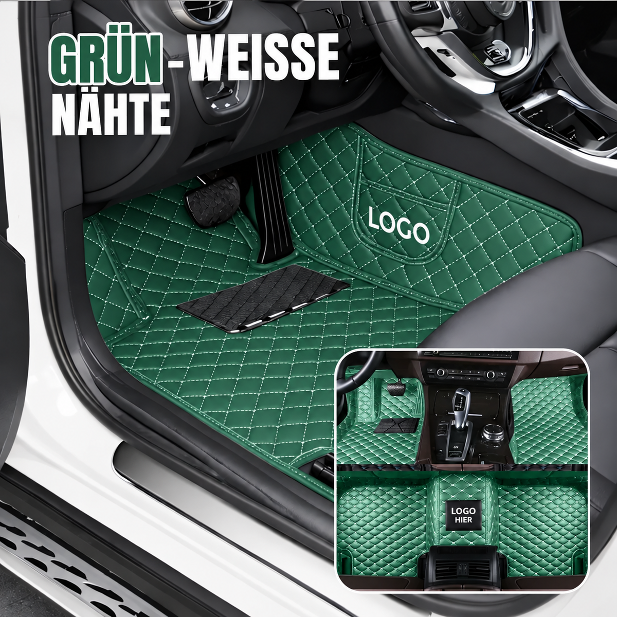 Elvie 2026 Premium 5-lagige maßgefertigte Leder-Fußmatten für Autos