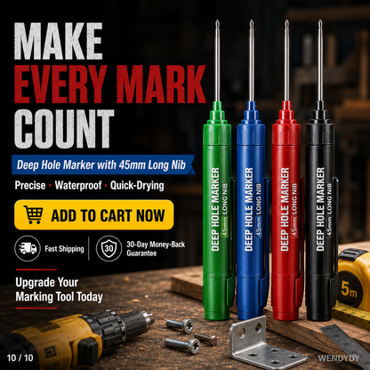 🛠️ Extra-Long Construction Marker – Reach Tight Spots Easily