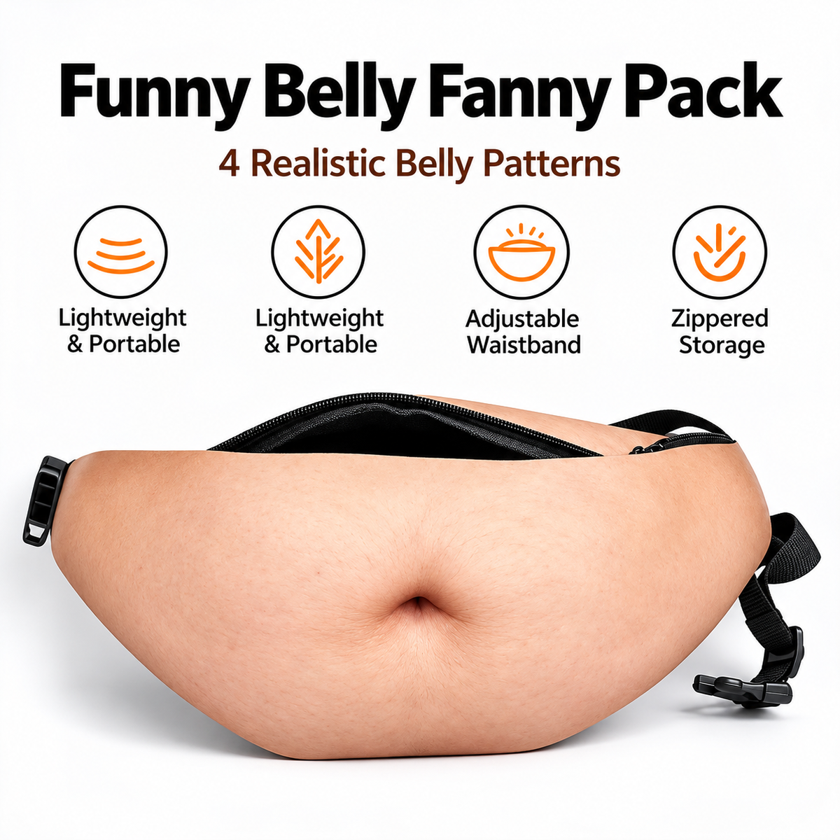 😂 Urkomische Fake-Bierbauch-Bauchtasche – Das ultimative Scherzgeschenk & Witz-Hüfttasche 🍺