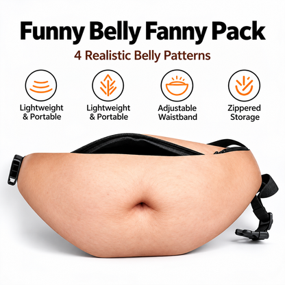 😂 Urkomische Fake-Bierbauch-Bauchtasche – Das ultimative Scherzgeschenk & Witz-Hüfttasche 🍺