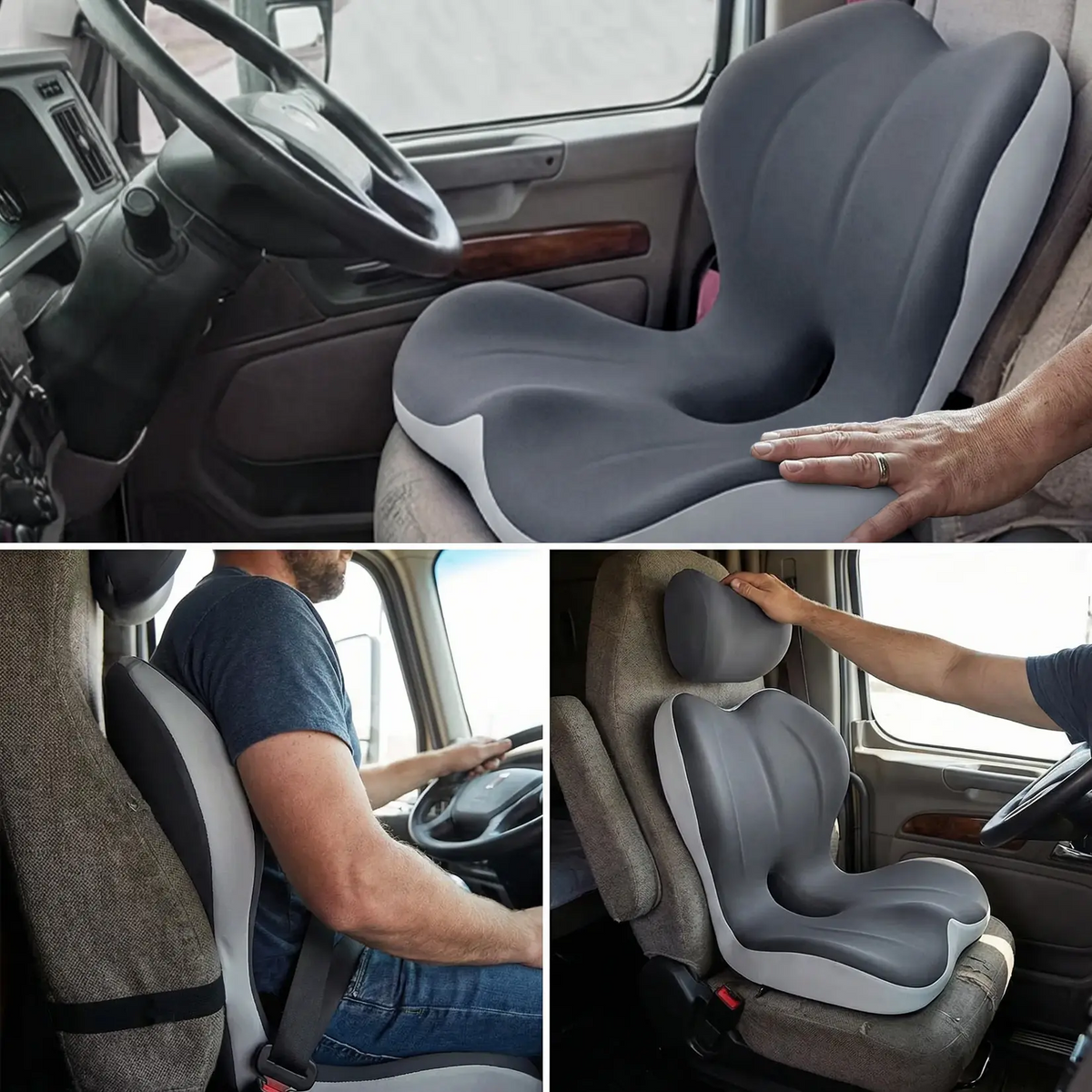 Monizes™ ErgoNest – Integriertes Sitz- und Lendenwirbelstützkissen aus Memory-Schaum