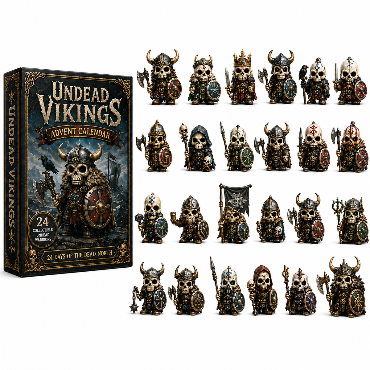 ⚔️Undead Vikings Advent Calendar 2026 – 24-Day Countdown with Collectible  Undead Warrior Miniatures