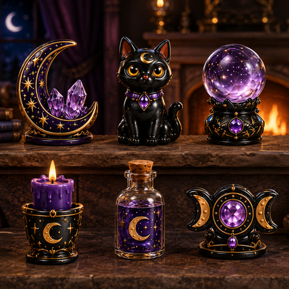 Crystal Witch Advent Calendar 2026 – 24 Days of Magical Crystal Miniatures, Mystical Witchy Collectibles & Enchanting Gifts for Fantasy Lovers