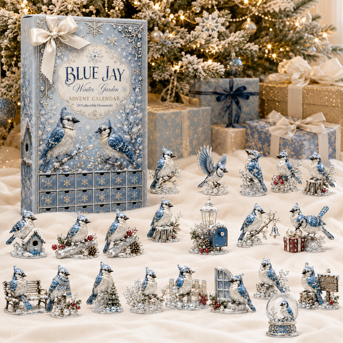 24-Day Blue Jay Advent Calendar | Collectible Figurine Christmas Countdown