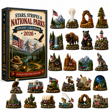 National Parks Adventure Advent Calendar 2026 – 24 Days of American Wilderness, Collector-Grade Miniature Keepsakes,