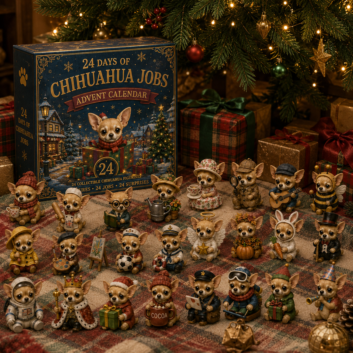Chihuahua Jobs Advent Calendar 2026 – 24 Days of Unique Chihuahua Miniature Collectibles,