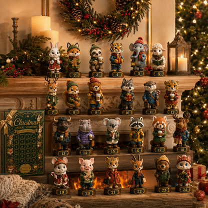 ✨24-Day Christmas Countdown Advent Calendar –Animal Surprise Ornament