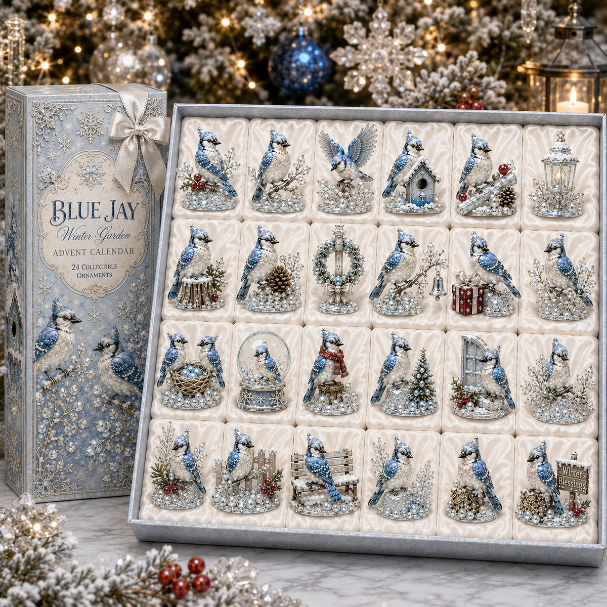 24-Day Blue Jay Advent Calendar | Collectible Figurine Christmas Countdown