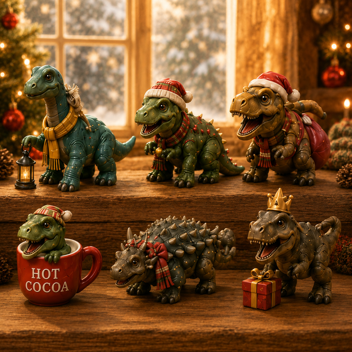 24 Days of Dinosaurs Christmas Countdown Calendar – 24 Unique Collectible Dinosaur Figurines