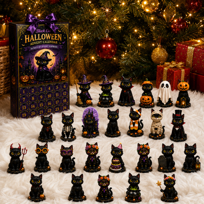 24-Day Christmas Advent Calendar – Halloween Black Cat Ornament | pinkdiy