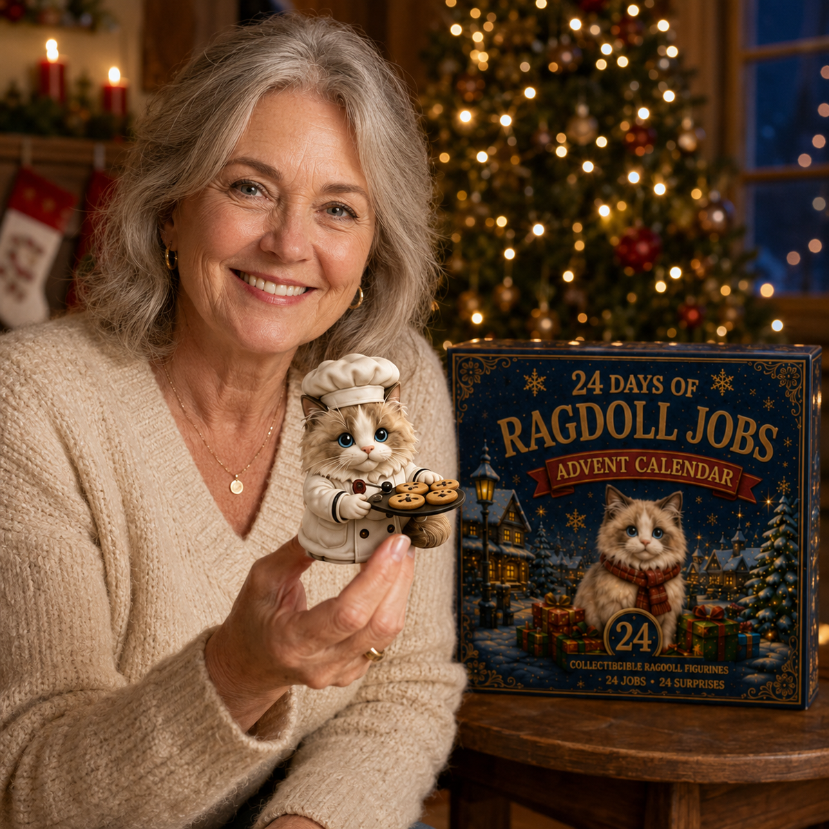 Ragdoll Jobs Advent Calendar 2026 – 24 Days of Unique  Collectible Ragdoll Cat Miniatures, Christmas Countdown Gift for Cat Lovers