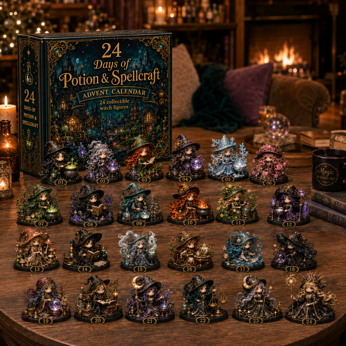 🧙‍♀️ 24 Days of Witchy Magic – 2026 Potion & Spellcraft Advent Calendar with 24 Enchanted Collectible Witch Figurines & Daily Surprises