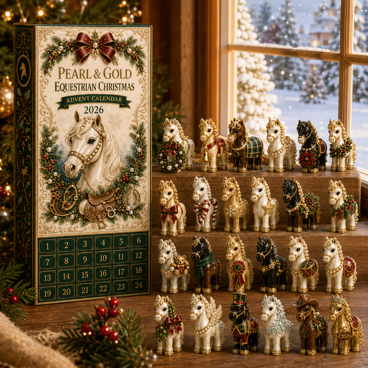 24-Day Advent Calendar Blind Box | Elegant Equestrian Figurines Gift