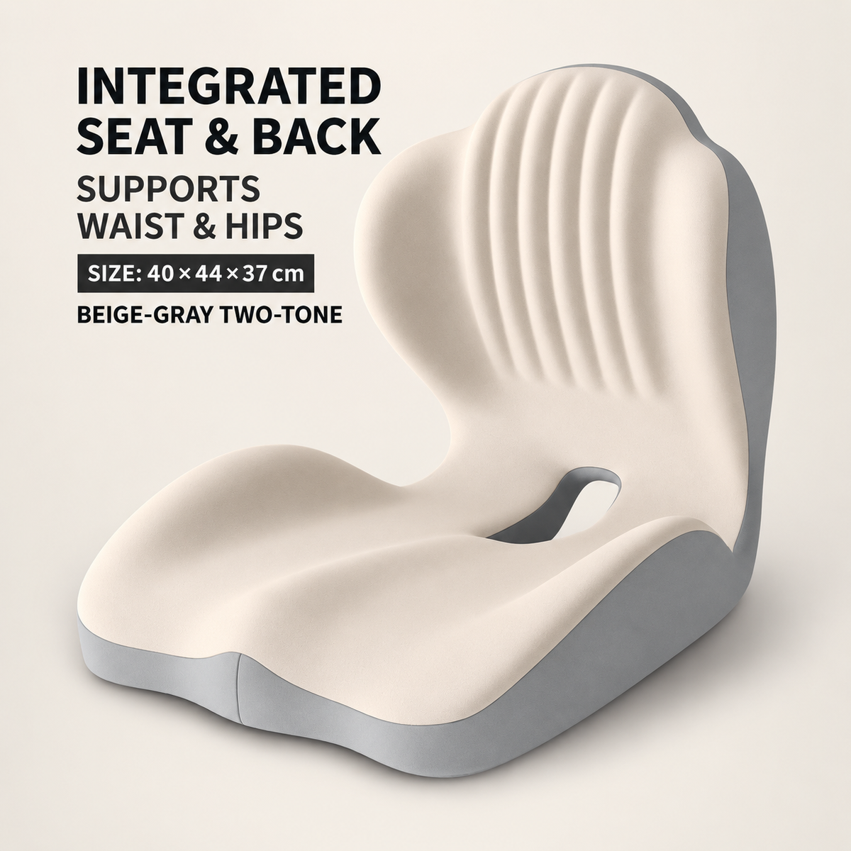 Monizes™ ErgoNest – Integriertes Sitz- und Lendenwirbelstützkissen aus Memory-Schaum