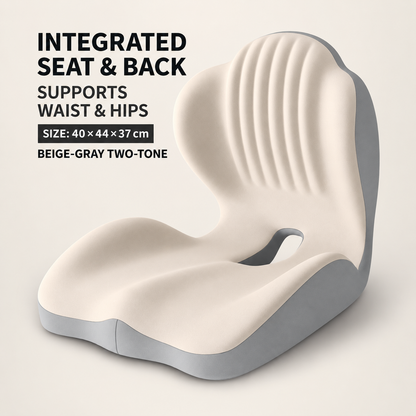 Monizes™ ErgoNest – Integriertes Sitz- und Lendenwirbelstützkissen aus Memory-Schaum