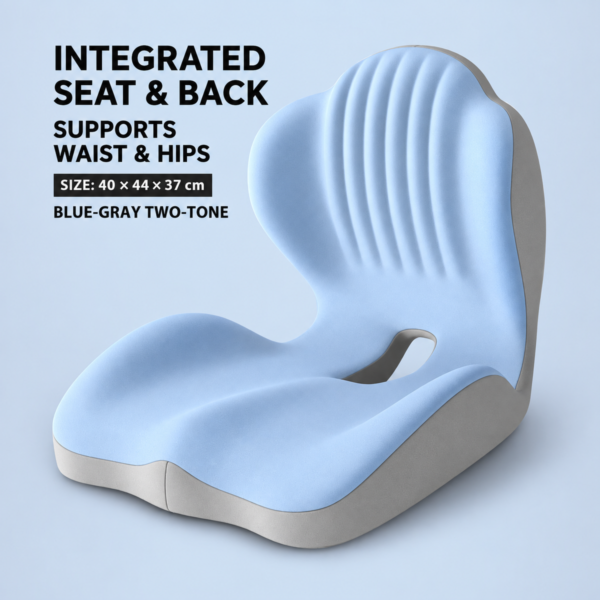 Monizes™ ErgoNest – Integriertes Sitz- und Lendenwirbelstützkissen aus Memory-Schaum