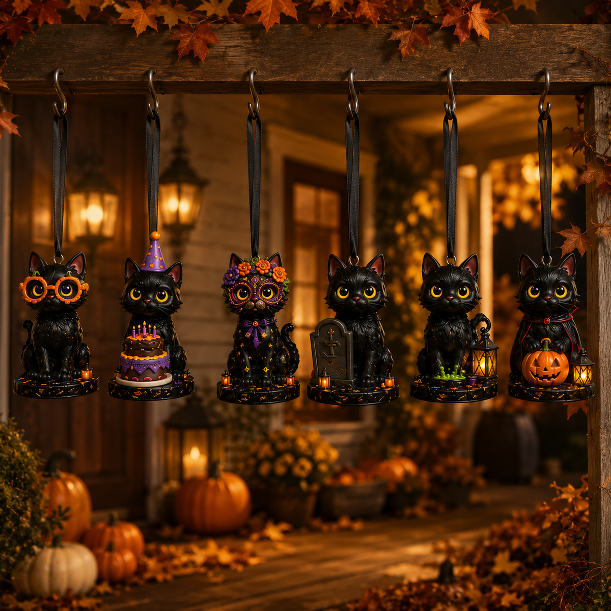 24-Day Christmas Advent Calendar – Halloween Black Cat Ornament | pinkdiy