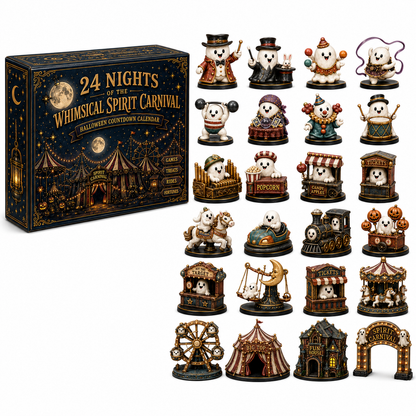 🎃 24-Day Halloween Advent Calendar – 24 Nights of Spooky Carnival Surprises, Collectible Figures & Magical Fun