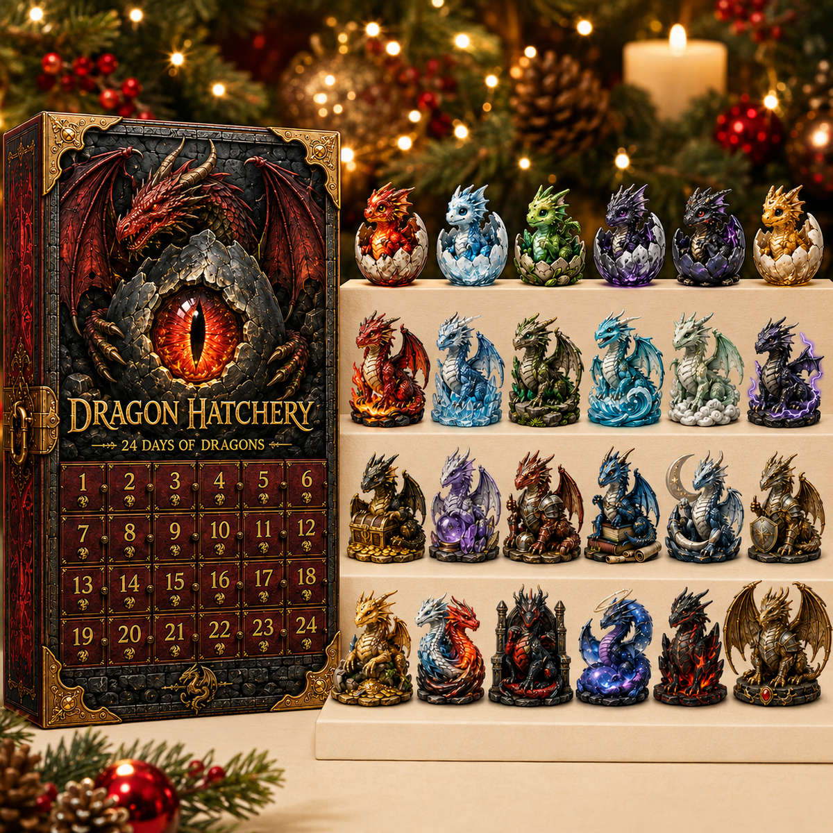 24-Day Dragon Advent Calendar | Christmas Countdown Blind Box Gift