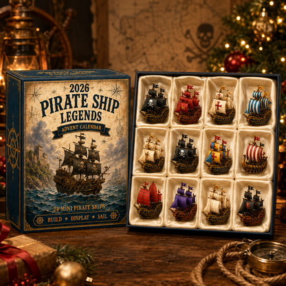 ⚓Pirate Ship Legends Advent Calendar 2026 – 24 Days of High Seas Adventure, Collector-Grade Miniature Ships