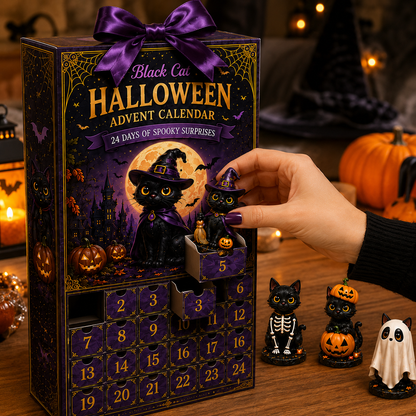24-Day Christmas Advent Calendar – Halloween Black Cat Ornament | pinkdiy