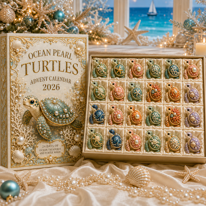 Sea Turtle 24-Day Advent Calendar – Ocean Collectible Figurine Christmas Gift