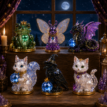 Mystic Familiar 24-Day Countdown Calendar 2026 – 24 Collectible Crystal Animal & Magical Creature Miniatures