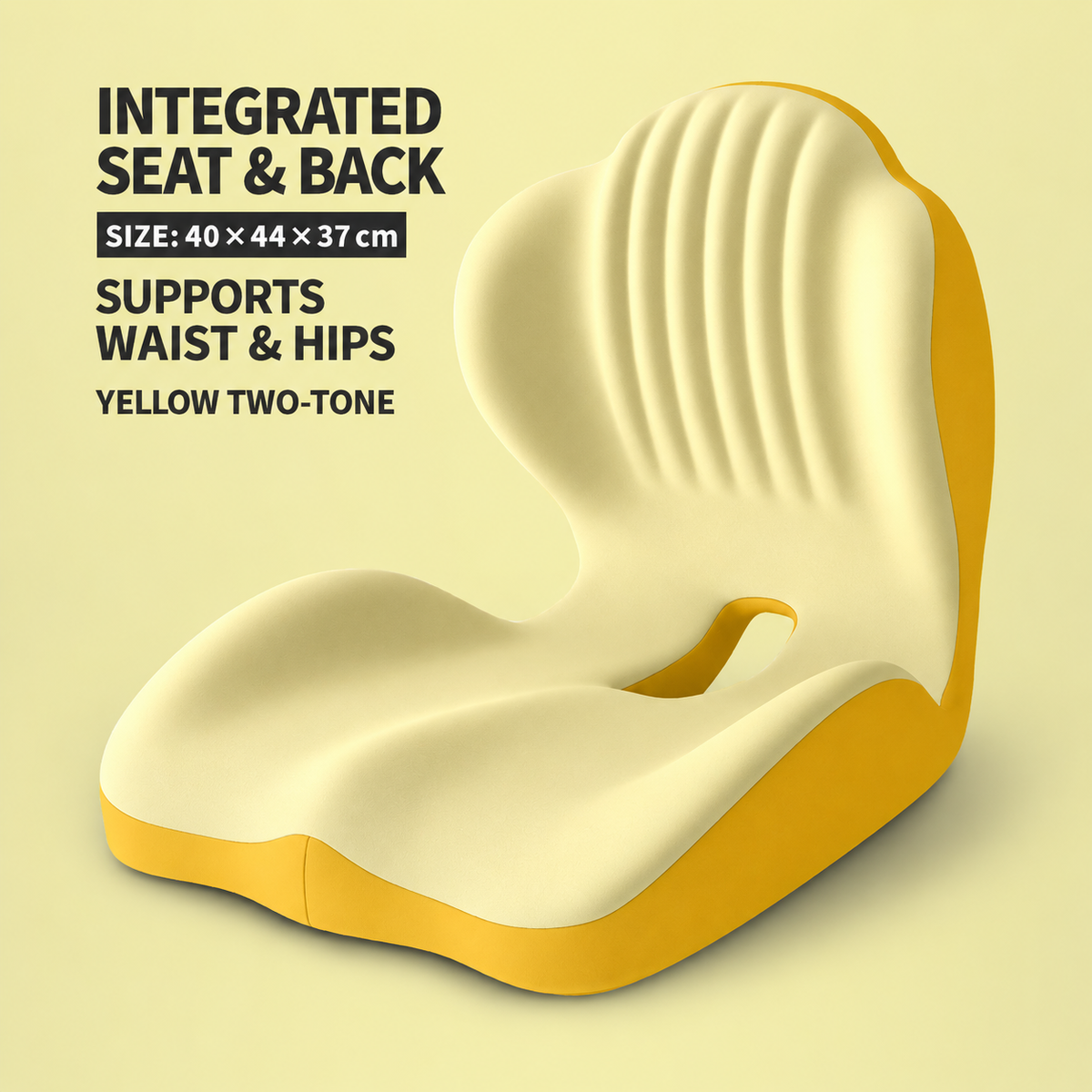 Monizes™ ErgoNest – Integriertes Sitz- und Lendenwirbelstützkissen aus Memory-Schaum