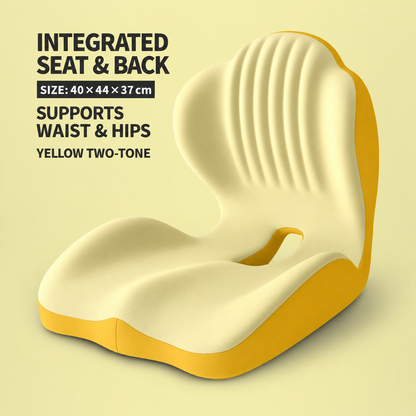 Monizes™ ErgoNest – Integriertes Sitz- und Lendenwirbelstützkissen aus Memory-Schaum