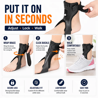 Monizes® Drop-Foot-Orthese AFO-Schiene mit aufblasbarem Airbag