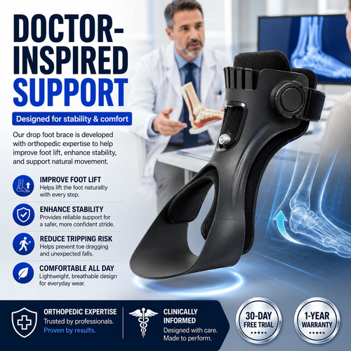 Monizes® Drop-Foot-Orthese AFO-Schiene mit aufblasbarem Airbag