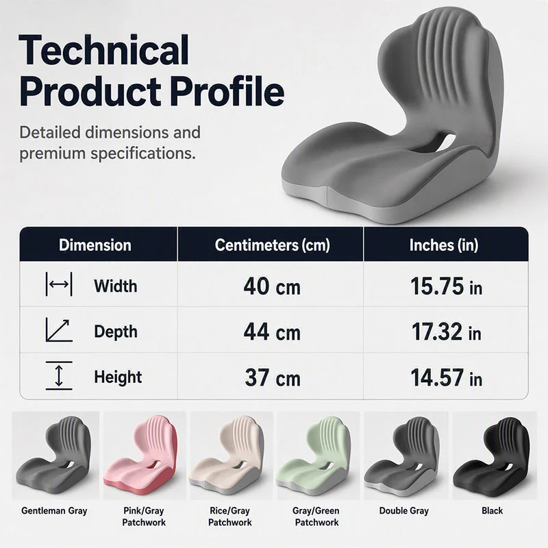 Monizes™ ErgoNest – Integriertes Sitz- und Lendenwirbelstützkissen aus Memory-Schaum