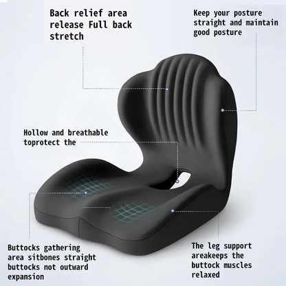 Monizes™ ErgoNest – Integriertes Sitz- und Lendenwirbelstützkissen aus Memory-Schaum