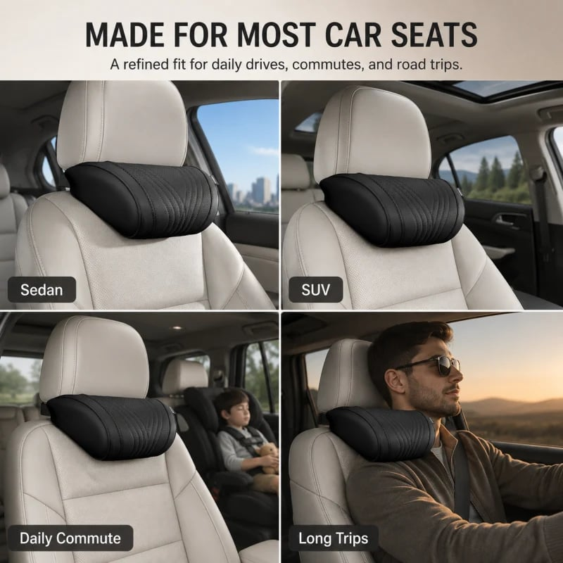 Monizes™ Ergonomisches Auto Nacken- und Lendenstützkissen aus Memory-Schaum