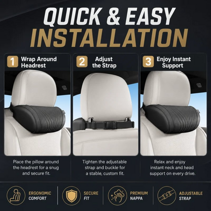 Monizes™ Ergonomisches Auto Nacken- und Lendenstützkissen aus Memory-Schaum