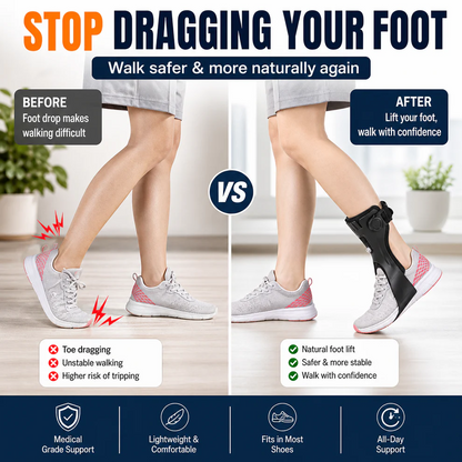 Monizes® Drop-Foot-Orthese AFO-Schiene mit aufblasbarem Airbag