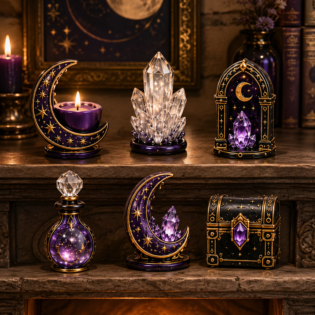 Crystal Witch Advent Calendar 2026 – 24 Days of Magical Crystal Miniatures, Mystical Witchy Collectibles & Enchanting Gifts for Fantasy Lovers