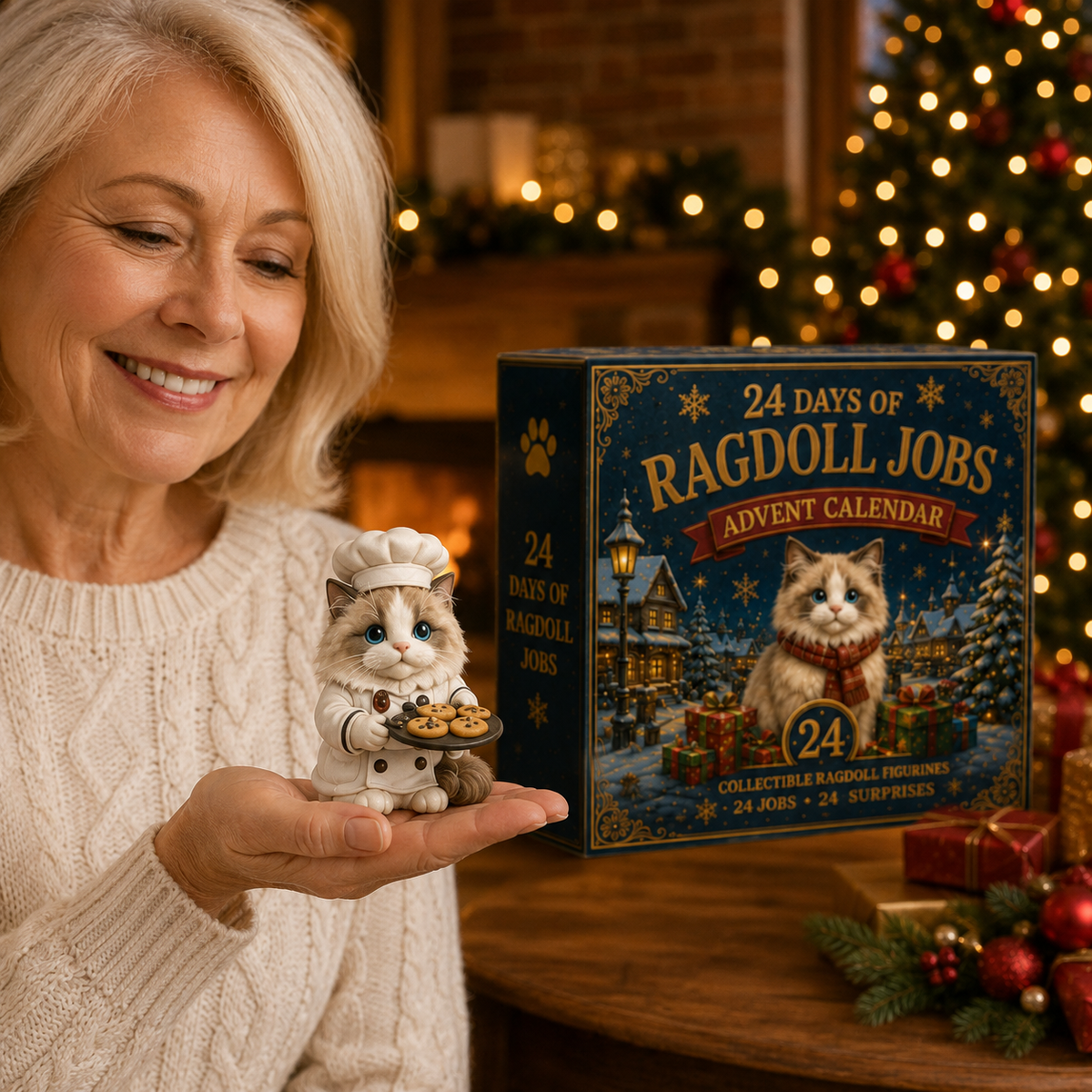 Ragdoll Jobs Advent Calendar 2026 – 24 Days of Unique  Collectible Ragdoll Cat Miniatures, Christmas Countdown Gift for Cat Lovers