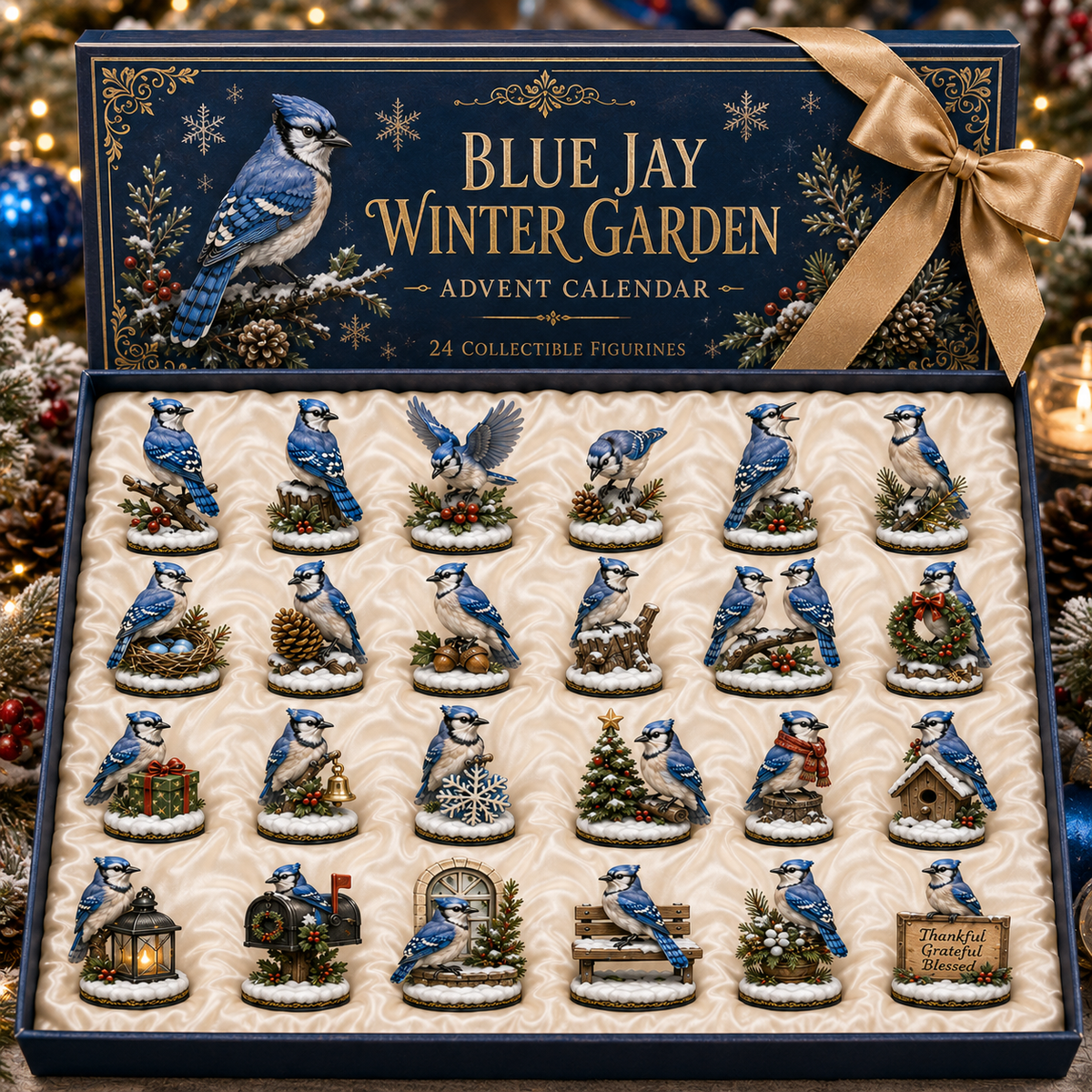 24-Day Blue Jay Advent Calendar | Collectible Figurine Christmas Countdown