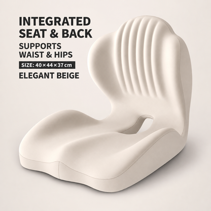 Monizes™ ErgoNest – Integriertes Sitz- und Lendenwirbelstützkissen aus Memory-Schaum