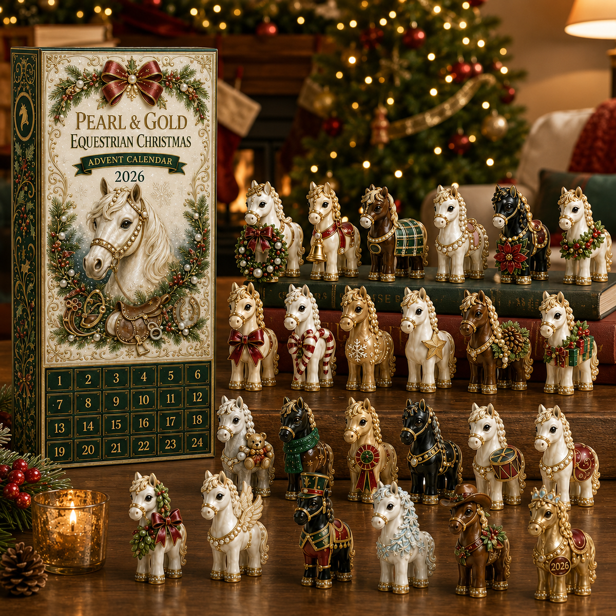 24-Day Advent Calendar Blind Box | Elegant Equestrian Figurines Gift