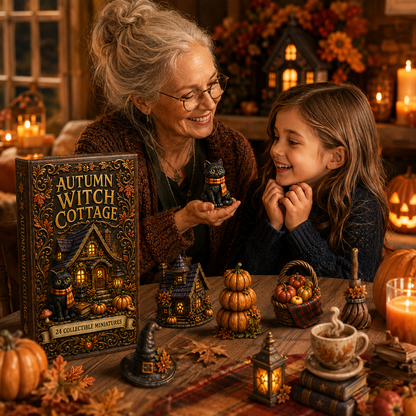 Autumn Witch Cottage Advent Calendar 2026 – 24 Cozy Witchy Miniatures, Black Cat Collectibles & Magical Fall Cottage Surprises,