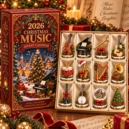 2026 Christmas Music 24-Day Countdown Calendar –  Holiday Collectible Gift for Music Lovers