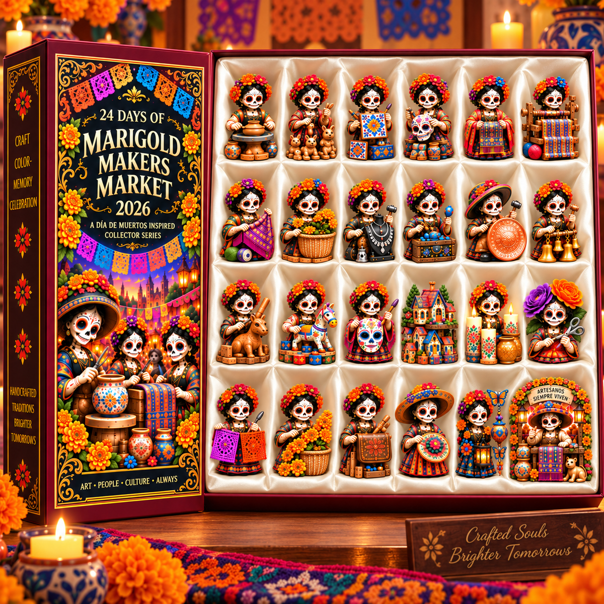24 Days of Handcrafted Tradition — Día de Muertos Marigold Makers Market Advent Calendar 2026
