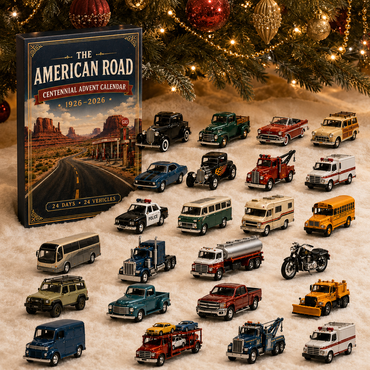 Road to America 1926–2026 Centennial 24-Day Countdown Calendar – 100th Anniversary Collectible